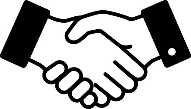 Business handshake icon partnership agreement trust