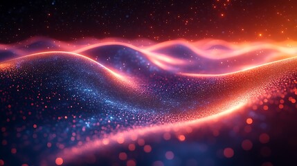 Abstract colorful digital waves background illustration