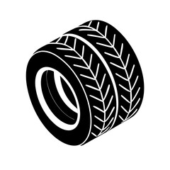 car tire isolated on white
