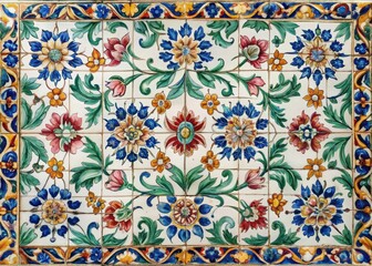 Floral Pattern on Ceramic Tile