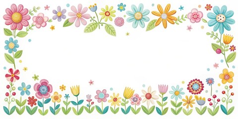 Whimsical Floral Border for Kids Room