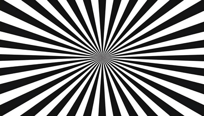 Abstract black and white radiating lines converging at the center