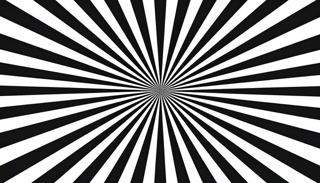 Abstract black and white radiating lines converging at the center