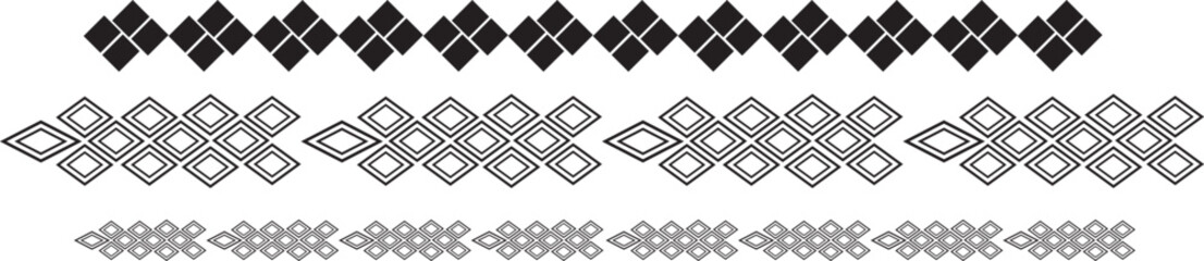 ファンタジー風の飾り線・装飾・トライバルラインのデザインセット