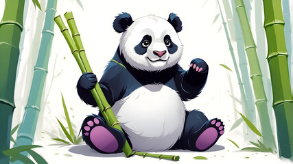 Panda Illustration, Panda Vector Art