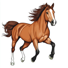 Obraz premium a horse galloping