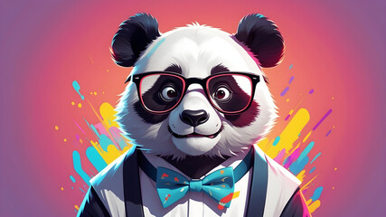 Panda Illustration, Panda Vector Art