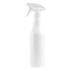 Blank white spray bottle isolated on transparent background