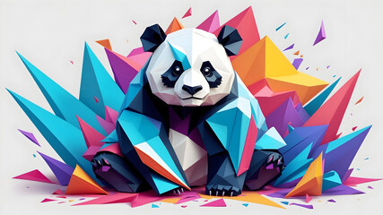 Panda Illustration , Panda AI Vector Art
