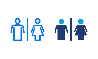 Toilet icon vector illustration. Girls and boys restrooms sign and symbol. bathroom sign. wc, lavatory