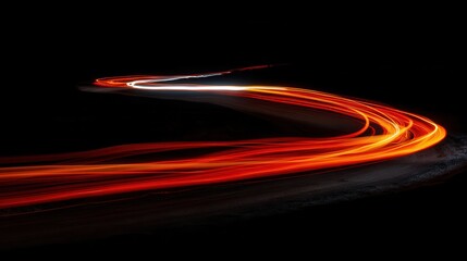 Abstract curves of light trails at night.