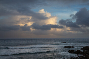 夏の奄美大島の海と空。