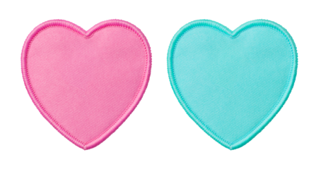 ハート型のワッペンのテクスチャー