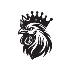 logo of a rooster wearing a crown