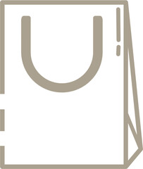 shopping bag line art doodles