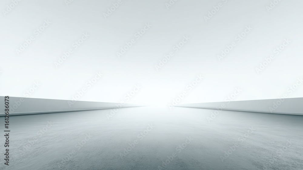 Poster minimalist black and white abstract lines and horizon scene with smooth texture and bright sky for m
