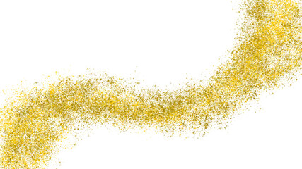 Abstract Dotted Gold Trail on Transparent Background Illustration Decorative Element