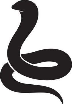 King cobra black color silhouette vector, Angry Snake Logo, Angry Snake Vector, Snake Logo, Animal Logo vector illustration 