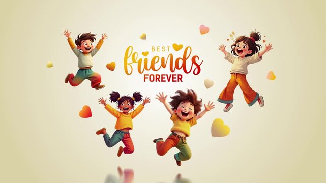 Friendship Day Background-Best Friends Forever V5.