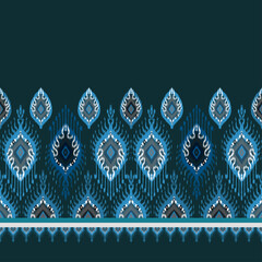 Ikat fabric light blue abstract symbol