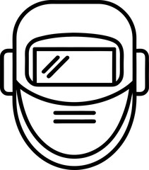 Welding mask icon. Vector line icon