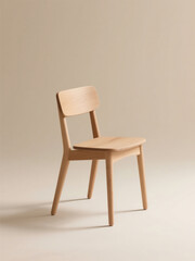 wooden chair isolated on white