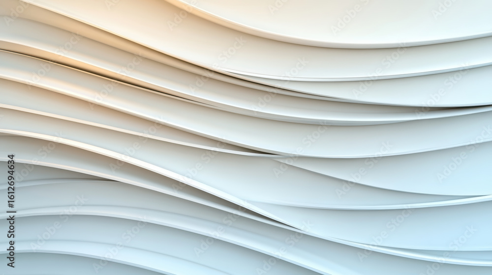 Aufkleber smooth abstract lines create serene and modern aesthetic in soft colors