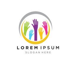 Five Hand logo template vector design