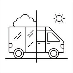 Modern Delivery Van Vehicle Illustration