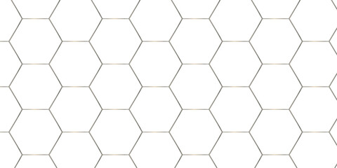 Fototapeta premium White minimal hexagons grid science geometrical Abstract hexagon polygonal pattern background vector. seamless bright white abstract honeycomb background. 