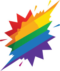 Rainbow Burst Sharp Star Rays