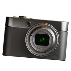 3D Render of Black Digital Camera