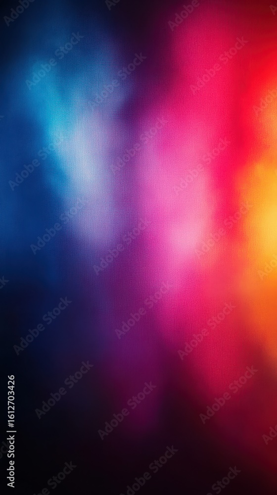 Poster vibrant blend of colors creating an abstract background with soft lighting effects in a creative set