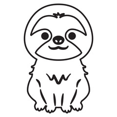 ナマケモノの線画