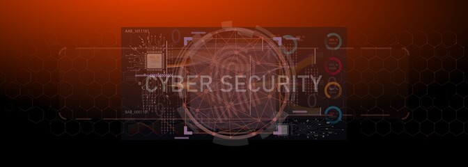 A digital artwork representing cyber security, displaying intricate digital interfaces. A powerful depiction of a finger print, showcasing the essence of a digital protection.