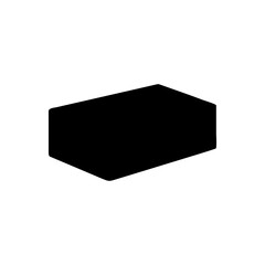 Wall block silhouette icon vector flat design.