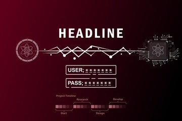 Showcasing a cutting-edge digital interface with encrypted username and password fields, symbolizing secure access and advanced data protection.