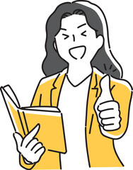 グッドポーズをする女性