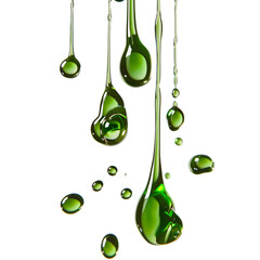 green liquid drop