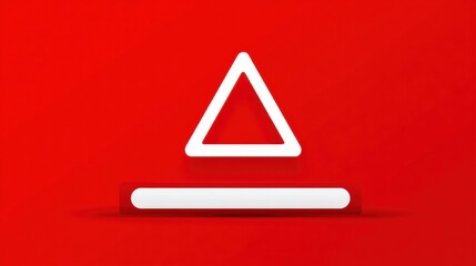 Red Alert Symbol Over Simulated Browser Tab Indicating Potential Security Risk or Warning Notice in a Digital Environment