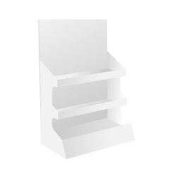 mockup of a stacked shelf without products for product display