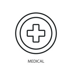 Medical thin line vector icons.
