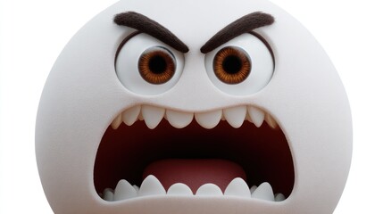 Fototapeta premium Angry cartoon face