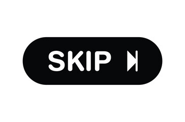 Skip Ad Icon   Bold Black Play & Skip Buttons for Video Ads and Streaming UI
