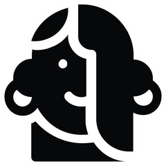 Abstract Black and White Illustration of a Face
