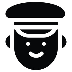 Smiling Captain Illustration