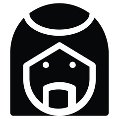 Abstract Illustration of a Man with a Beard