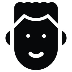 Smiling Face Illustration Icon