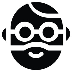Abstract Illustration of a Person Wearing Glasses