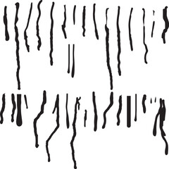 Vector art illustration set of black ink grunge paint splashes and blots